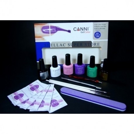 Set pentru manichiura cu oja permanenta Shellac Canni