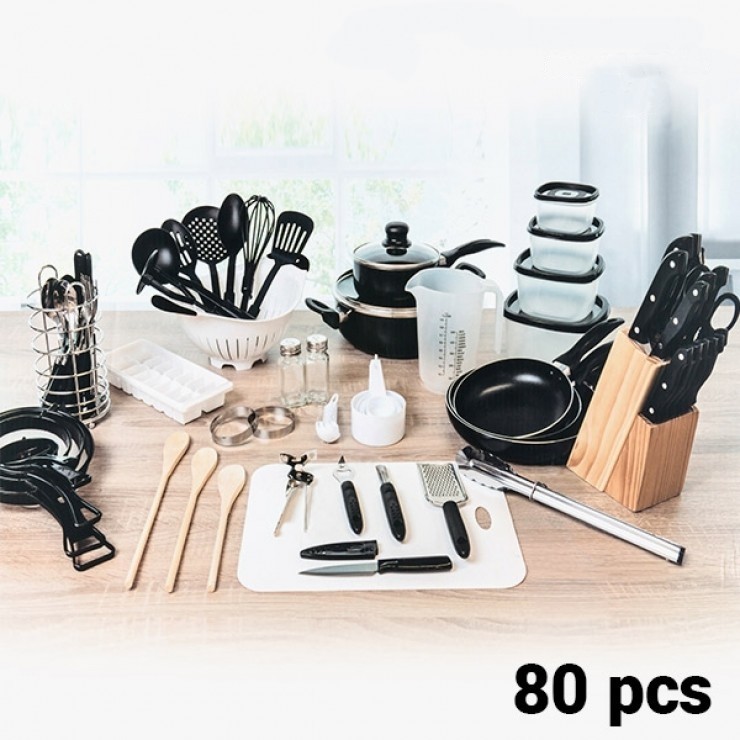 Set complet pentru bucatarie, 80 piese