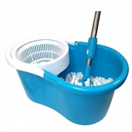 Mop rotativ cu mâner telescopic, găleată cu storcător și cuvă