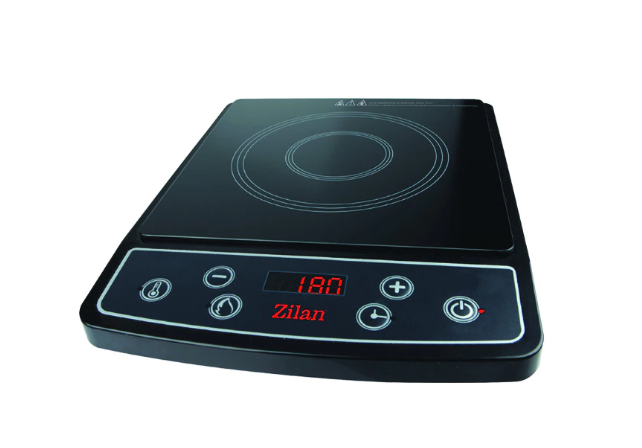 Plita cu inductie si timer, 1 Arzator, 2000 W, Negru