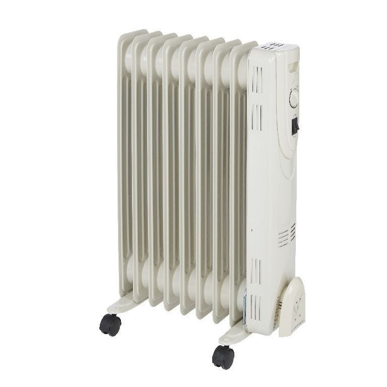 Radiator electric, 2000 W, 640 x 430 mm, calorifer pe ulei cu 9 elementi