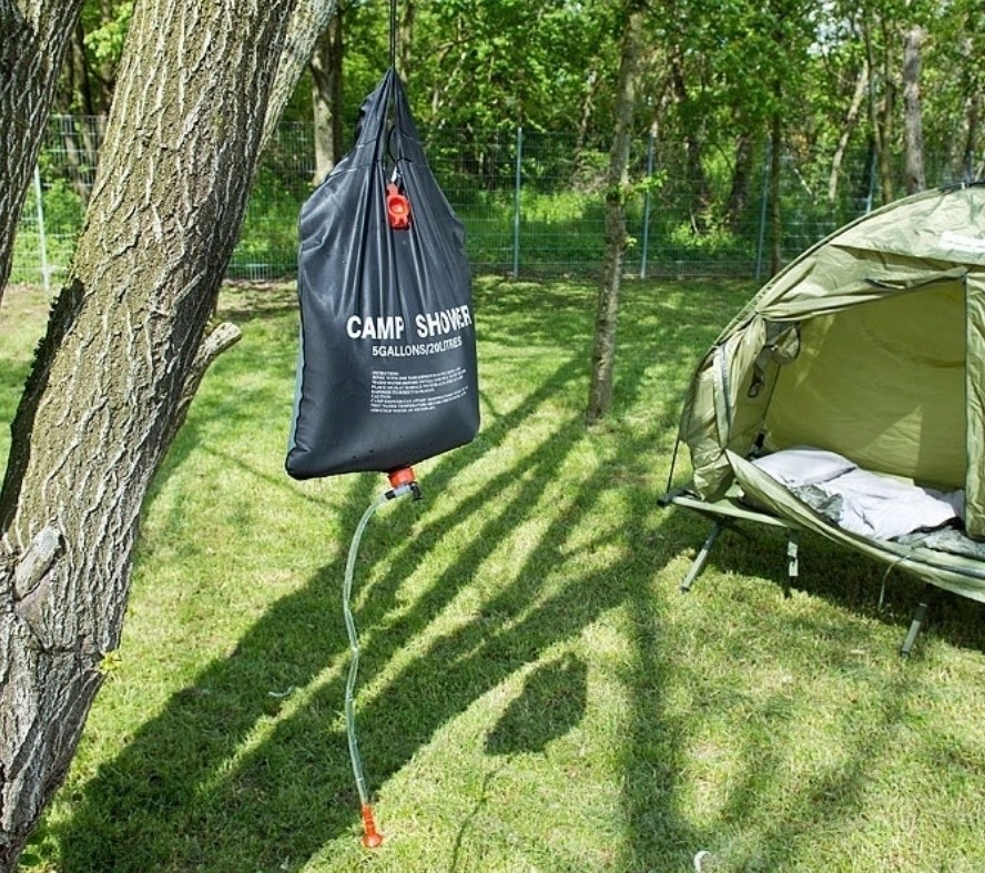 Dus solar pentru camping, 20 litri