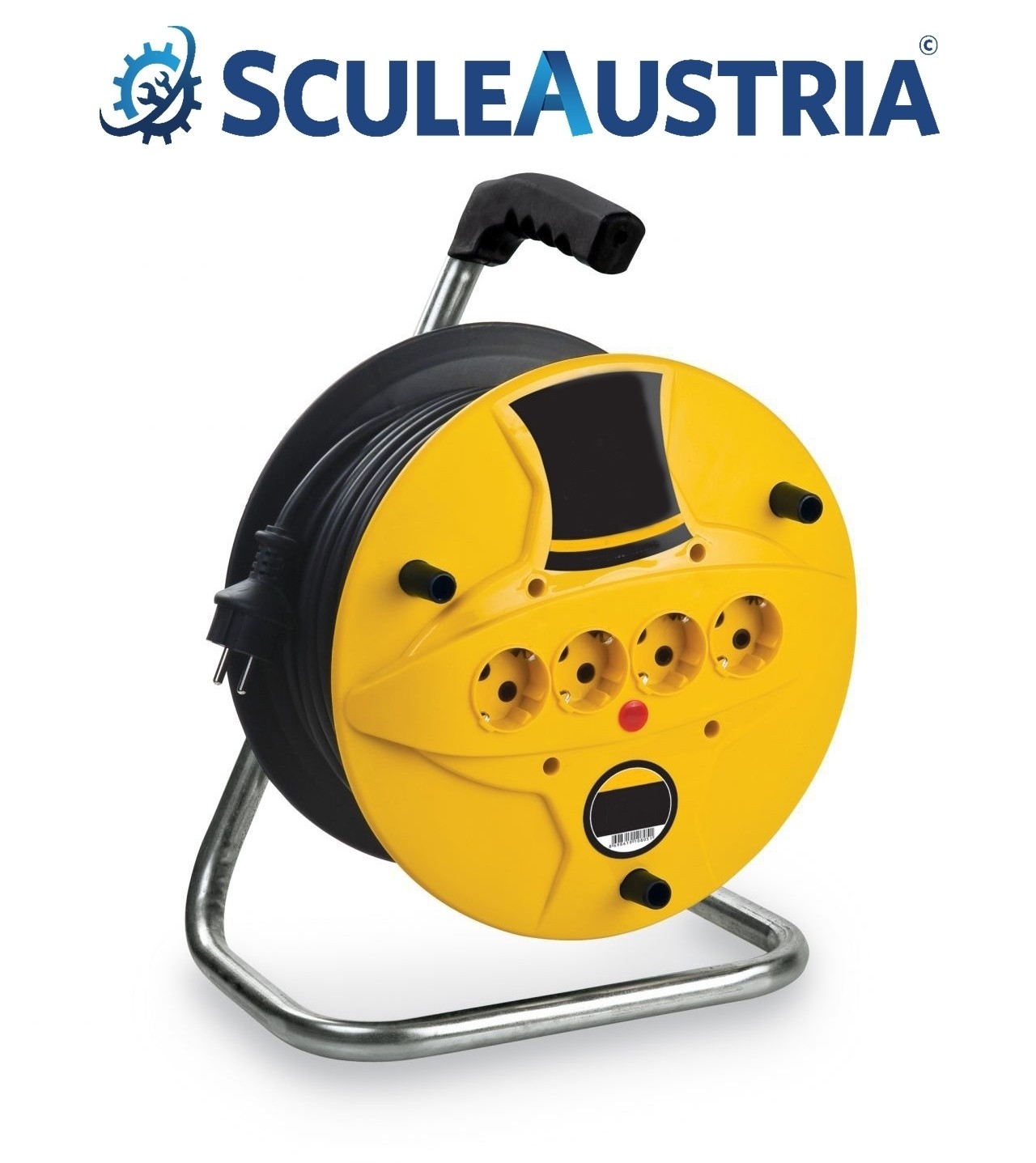 Prelungitor 4 prize si tambur cu derulator, 40x1,5 mm2