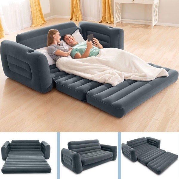 CANAPEA GONFLABILA EXTENSIBILA 2 PERSOANE 224X203X66CM INTEX 66552