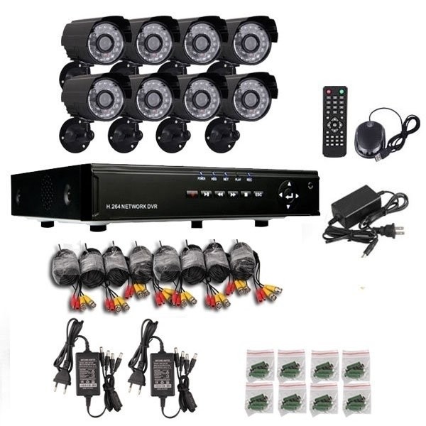 Sistem DVR cu 8 camere pentru interior sau exterior﻿