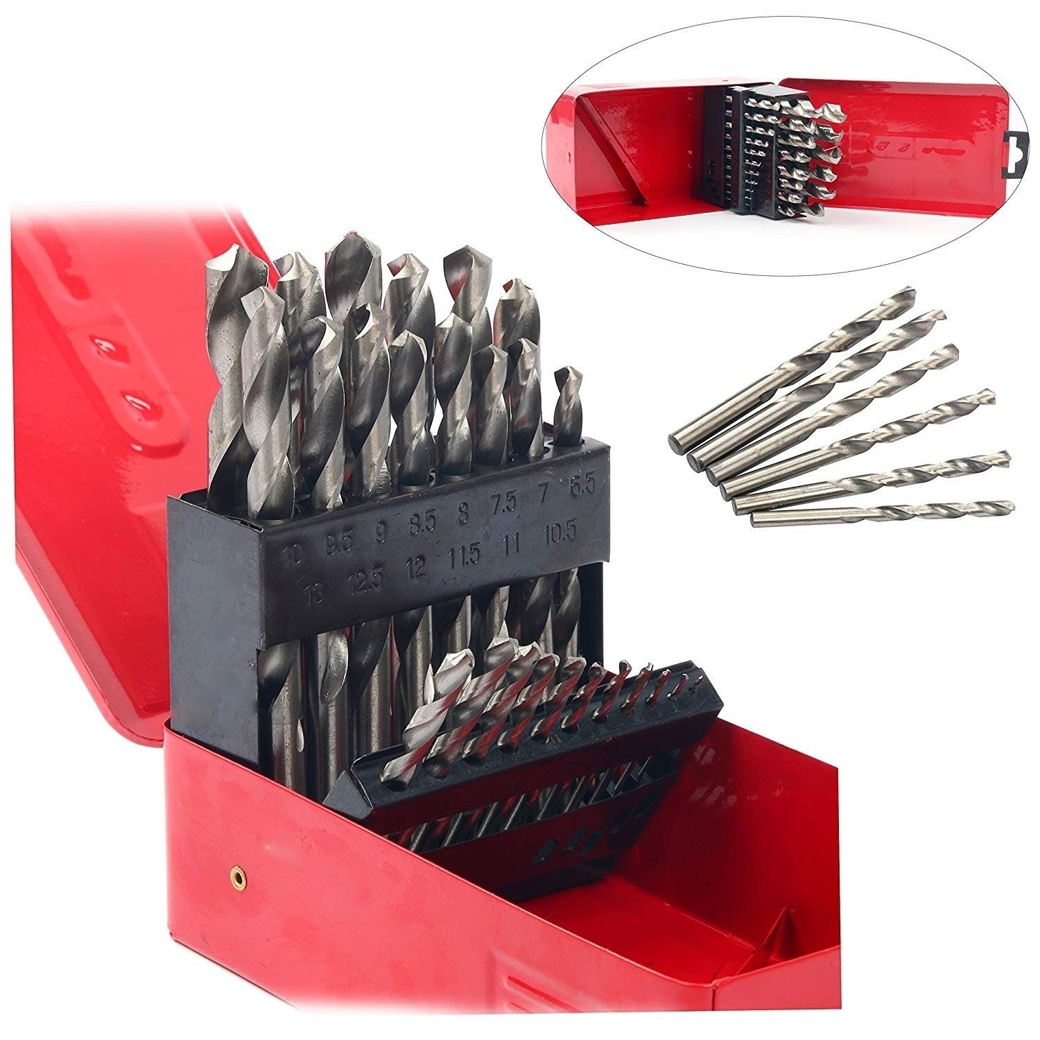 Set 25 burghie spirale HSS Ø 1 -13 mm