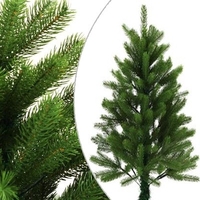 Brad artificial aspect nins suport din plastic 210 cm 