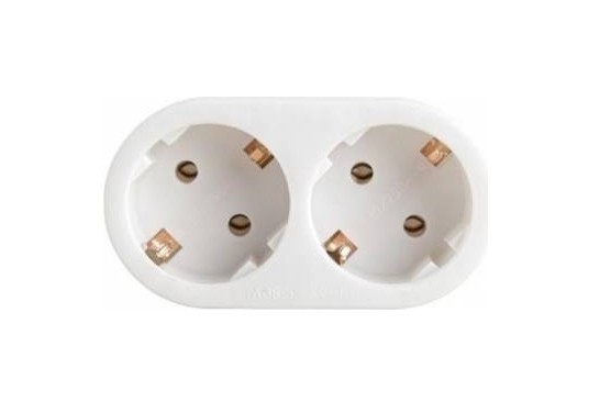 Adaptor priza cu 2 iesiri si protectie copii 16A 3500W 250V