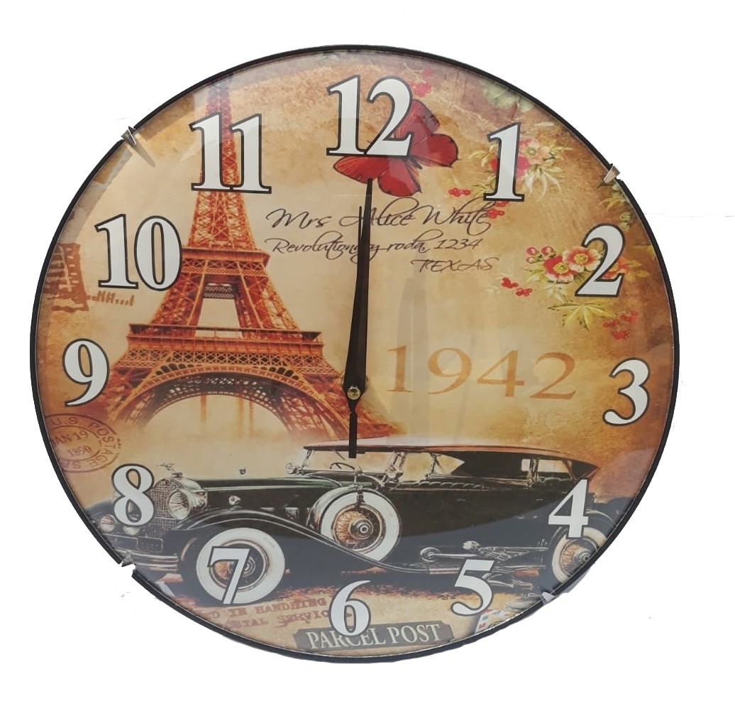 Ceas decorativ de perete Paris urban 