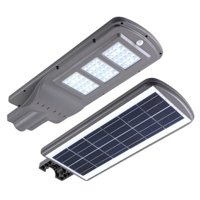 Lampa stradala LED 60 W cu panou solar si senzor de lumina