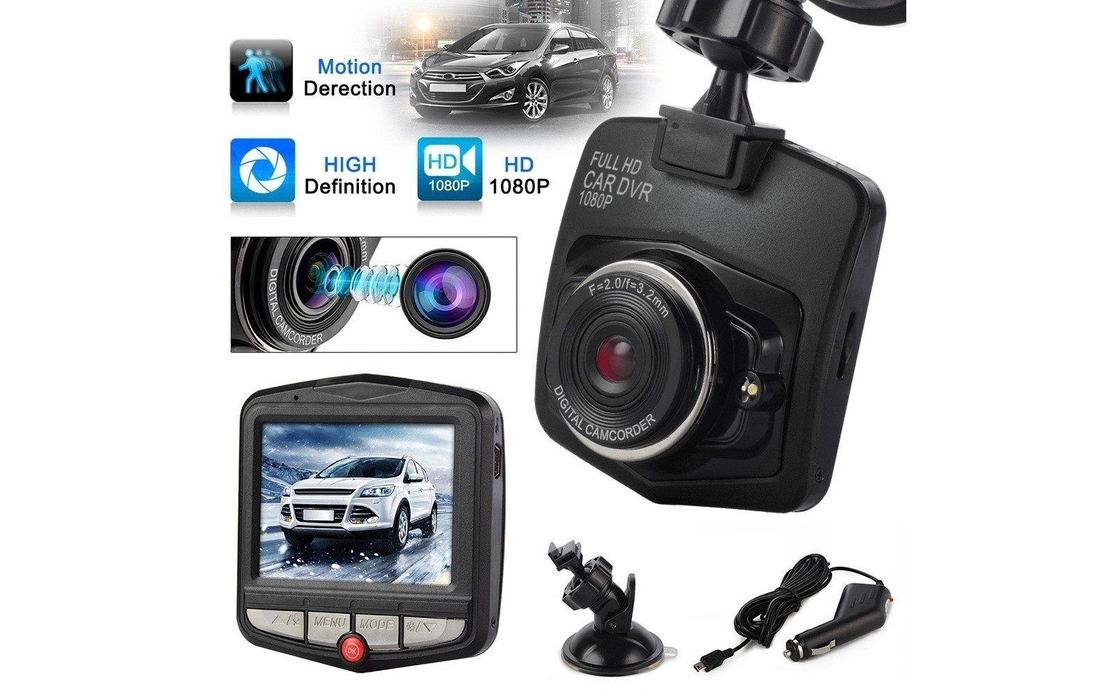 Camera auto design modern DVR FULL HD