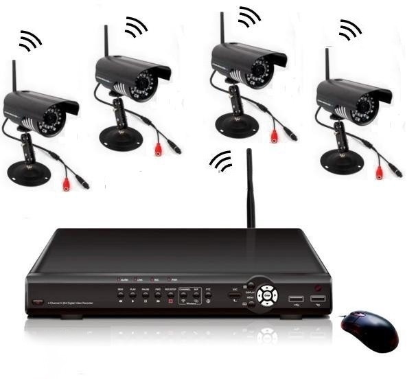 Set supraveghere CCTV fara fir 4 camere