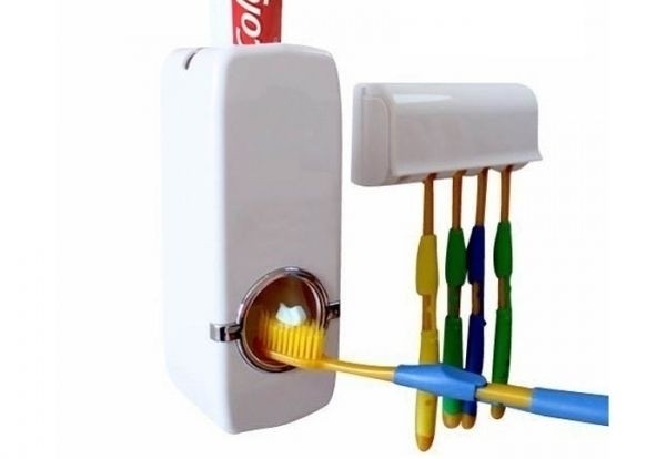 Dozator pasta de dinti cu suport pentru periute