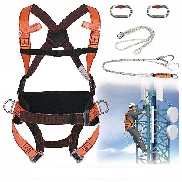 Echipament complet cu sistem de siguranta alpinist utilitar, ham, mijloc de legatura in Y cu absorbitor de energie