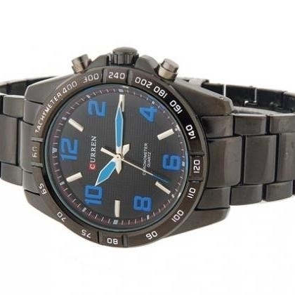 Ceas de mana barbatesc casual, curea metalica otel inox