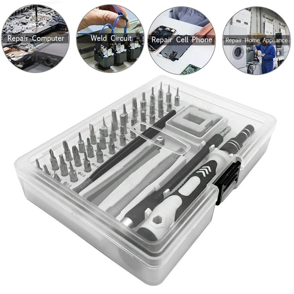 TRUSA SCULE DE PRECIZIE, CHEI BITI TORX, SURUBELNITA, MAGNETIZATOR, PENSETA 45in1