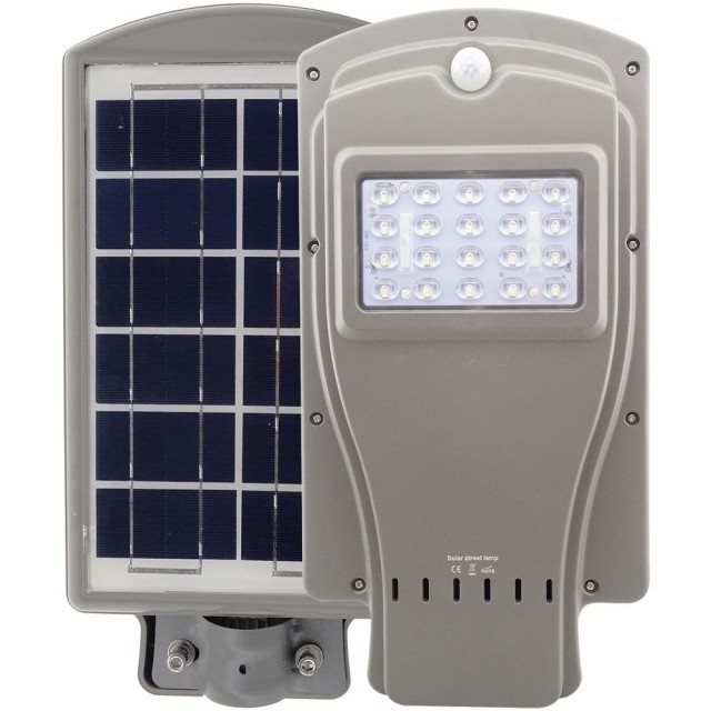 Lampa stradala LED 20 W cu panou solar si senzor de lumina