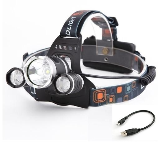 Lanterna frontala LED 3 in 1 T6 50000W