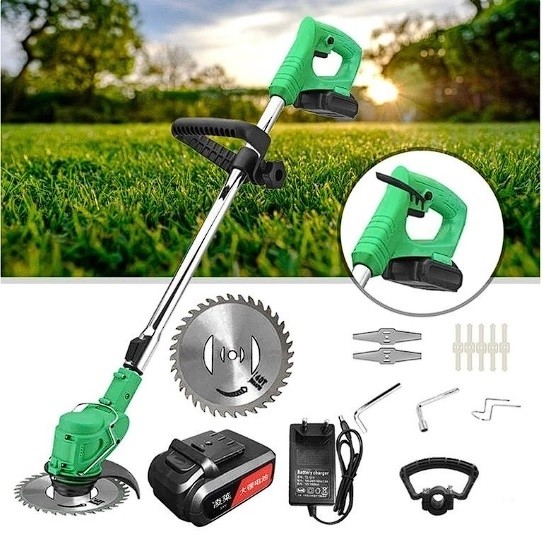 Motocoasa electrica cu acumulator,24V, cu disc taietor 110mm si brat ajustabil