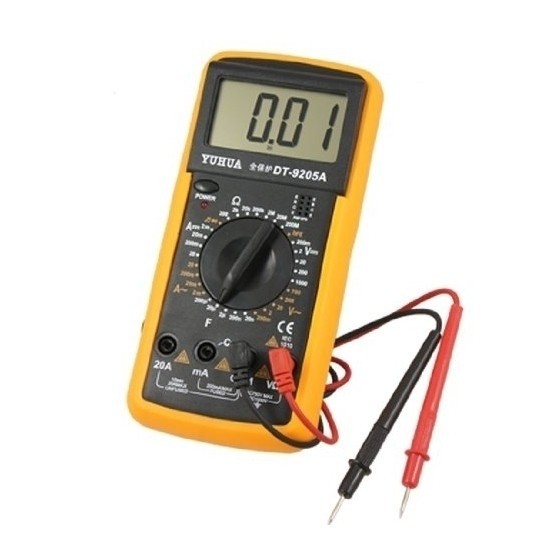 Multimetru digital DT-9205A﻿﻿ cu carcasa antisoc
