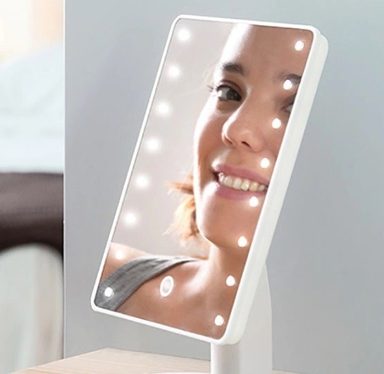 Oglinda Make-Up Tactila cu 16 Led-uri