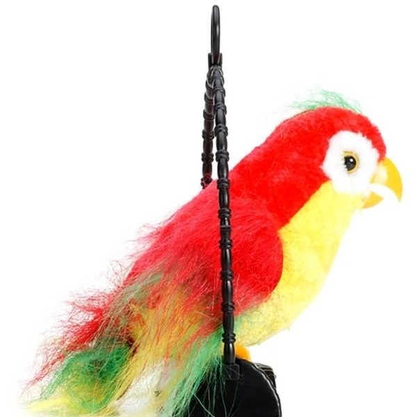 Jucarie interactiva, papagalul vorbitor multicolor , repeta tot ce aude, 18cm, verde 