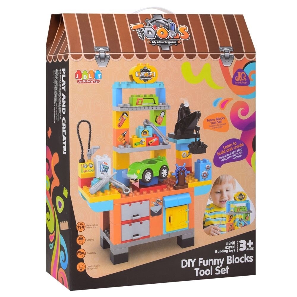 Set educativ pentru creativitatea, Banc de Lucru pentru scule, 61 Piese, My Little Engineer