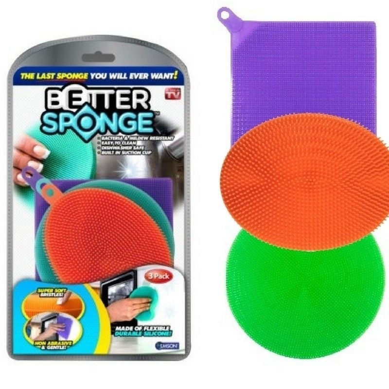 Set 3 bureti vase din silicon Better Sponge