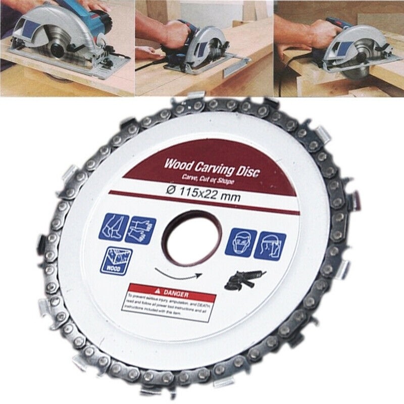 Disc flex lemn cu lant drujba, polizor unghiular, diametru 115 mm