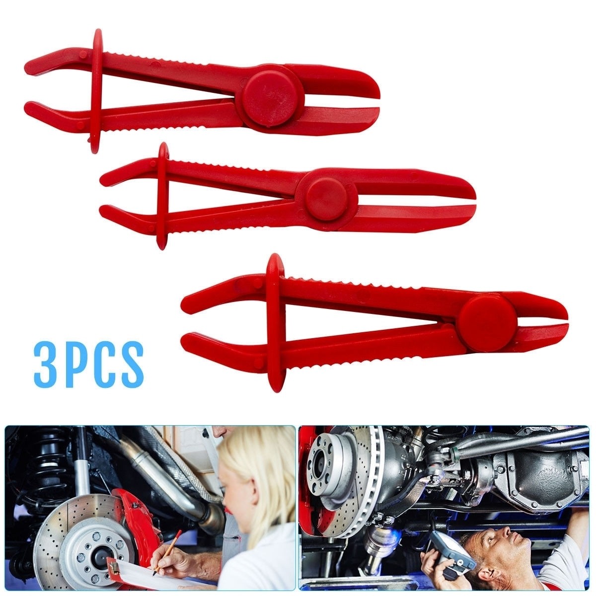 Set 3 clesti pentru furtunuri si conducte auto