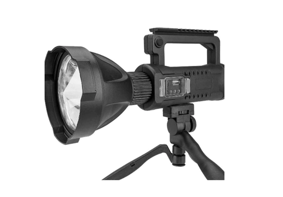 Lanterna Multifunctionala, Reincarcabila, Incarcare USB, LED, 4 Moduri De Iluminat, indicator baterie, Power Bank, Trepied, Negru-LTN-4MDIL