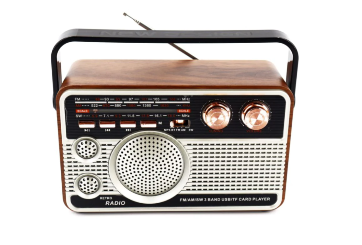 Radio Portabil FM/AM/SW, AUX, USB, Bluetooth, TF Card, 10 W , Control volum