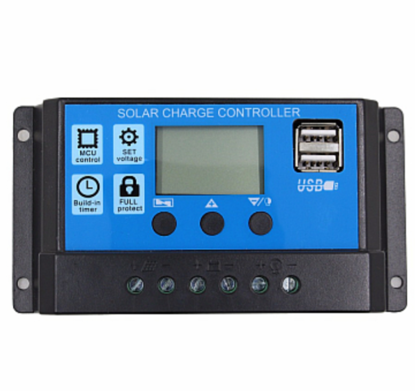Regulator-controler solar PWM 30A 12V/24V 2 X USB si LCD