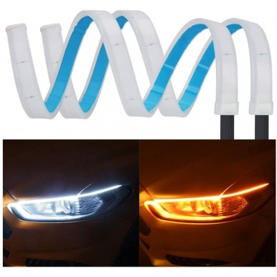Set 2 Benzi LED matrix secventiale pentru faruri alb si semnalizare galben