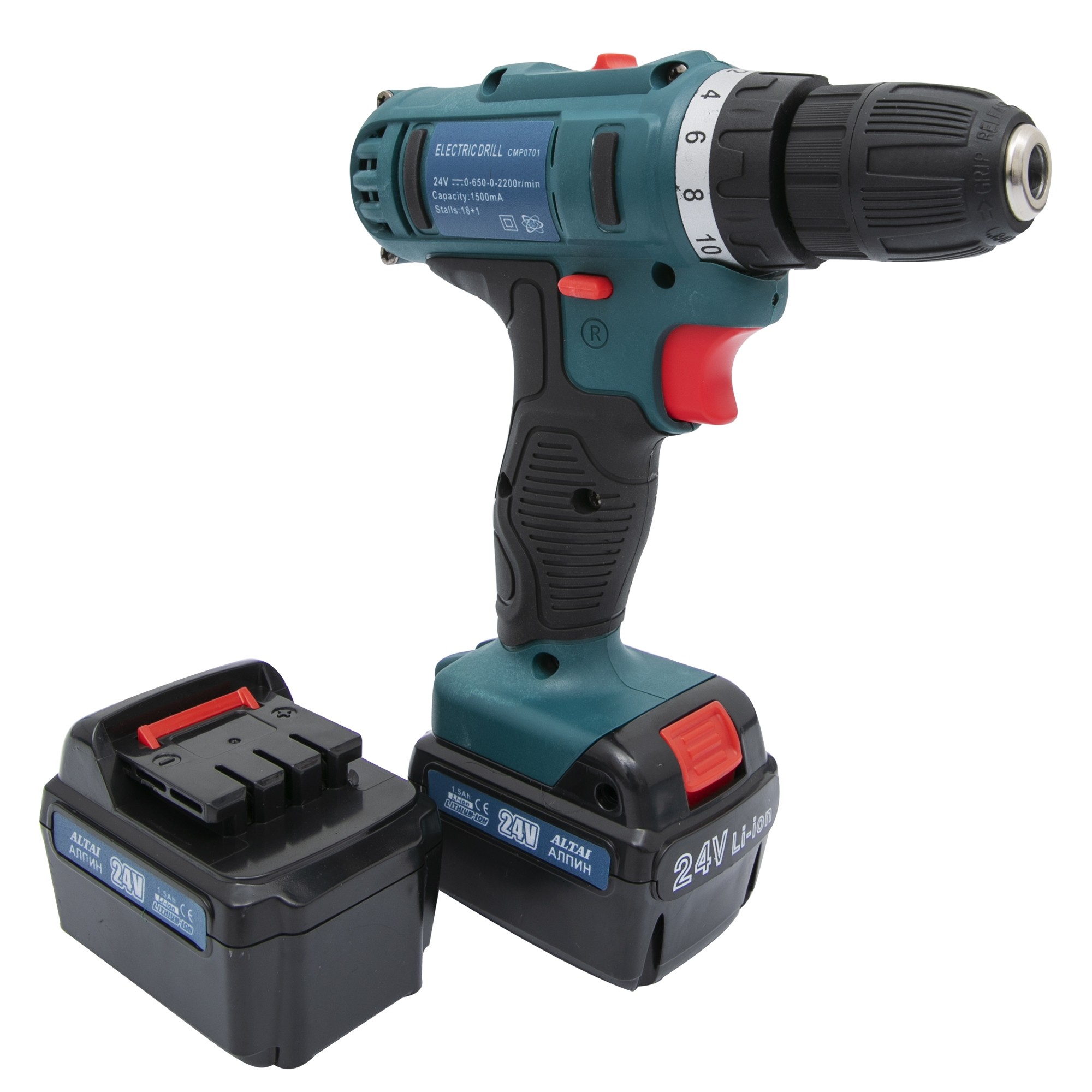 Set Bormasina ALTAI 24V cu 2 Acumulatori + Accesorii