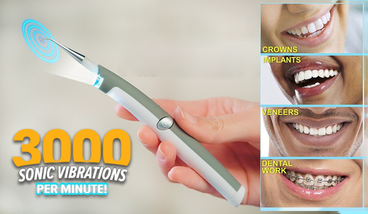 Dispozitiv ansa pentru curatarea interdentara cu Led si ultrasunete, Sonic Pic