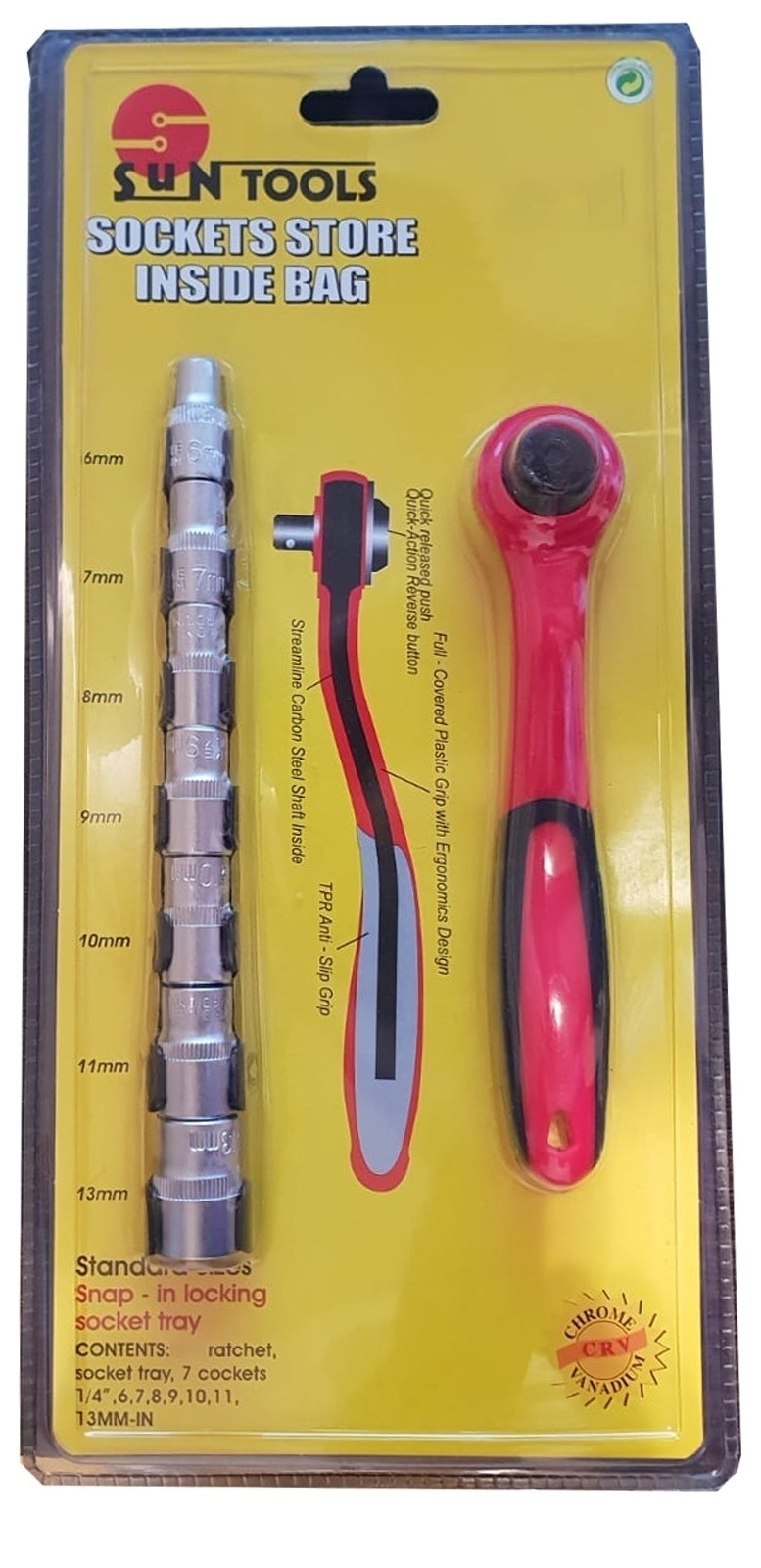 Set Cheie clichet standard 1/4 cu 6 tubulare si suport Poland