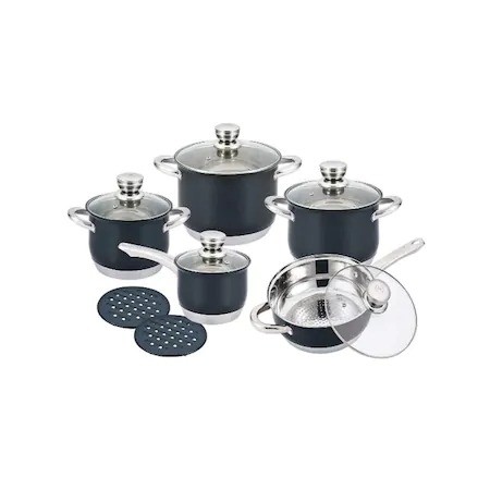 Set 12 piese inox,9 straturi,inductie