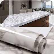 Autocolant autoadeziv rezistent pentru bucatarie aspect marmura