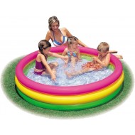 Piscina pentru copii cu baza moale, Intex 57412, 173 litri, 114x25cm
