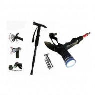 Baston telescopic cu lanterna si busola