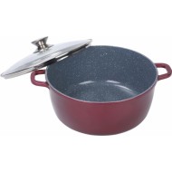 Cratita din aluminiu cu invelis ceramic marmorat