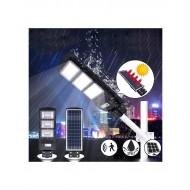 Proiector stradal 90W cu senzor, panou solar si telecomanda, suport de perete Cadou