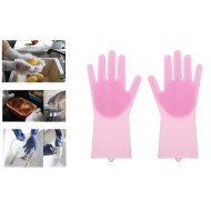 Set manusi bucatarie, menaj din silicon cu perii