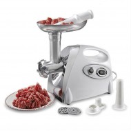 Masina Electrica de Tocat Carne 2200W, 2 kg / minut, Functie Revers, 3 Site, Cutite Metalice, Accesoriu Carnati