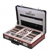 Set 72 piese tacamuri inox , diplomat pentru depozitare