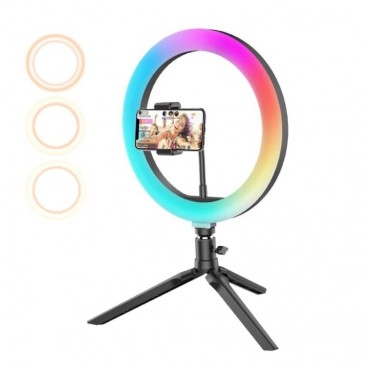 Lampa LED RGB circulara Make-up RGB, 10W,