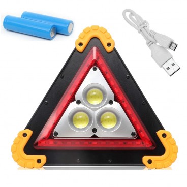 Lanterna de avertizare tip triunghi cu 3 LED-uri COB