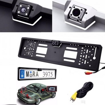 Camera auto video marsarier, mers inapoi, incorporata in suport numar de inmatriculare