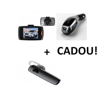 Pachet auto: Camera auto martor + Modulator FM + Cadou casca Hands free bluetooth